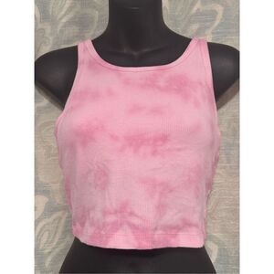 Nice Victoria’s secret pink cropped ribbed tank size small PINKS good condition
